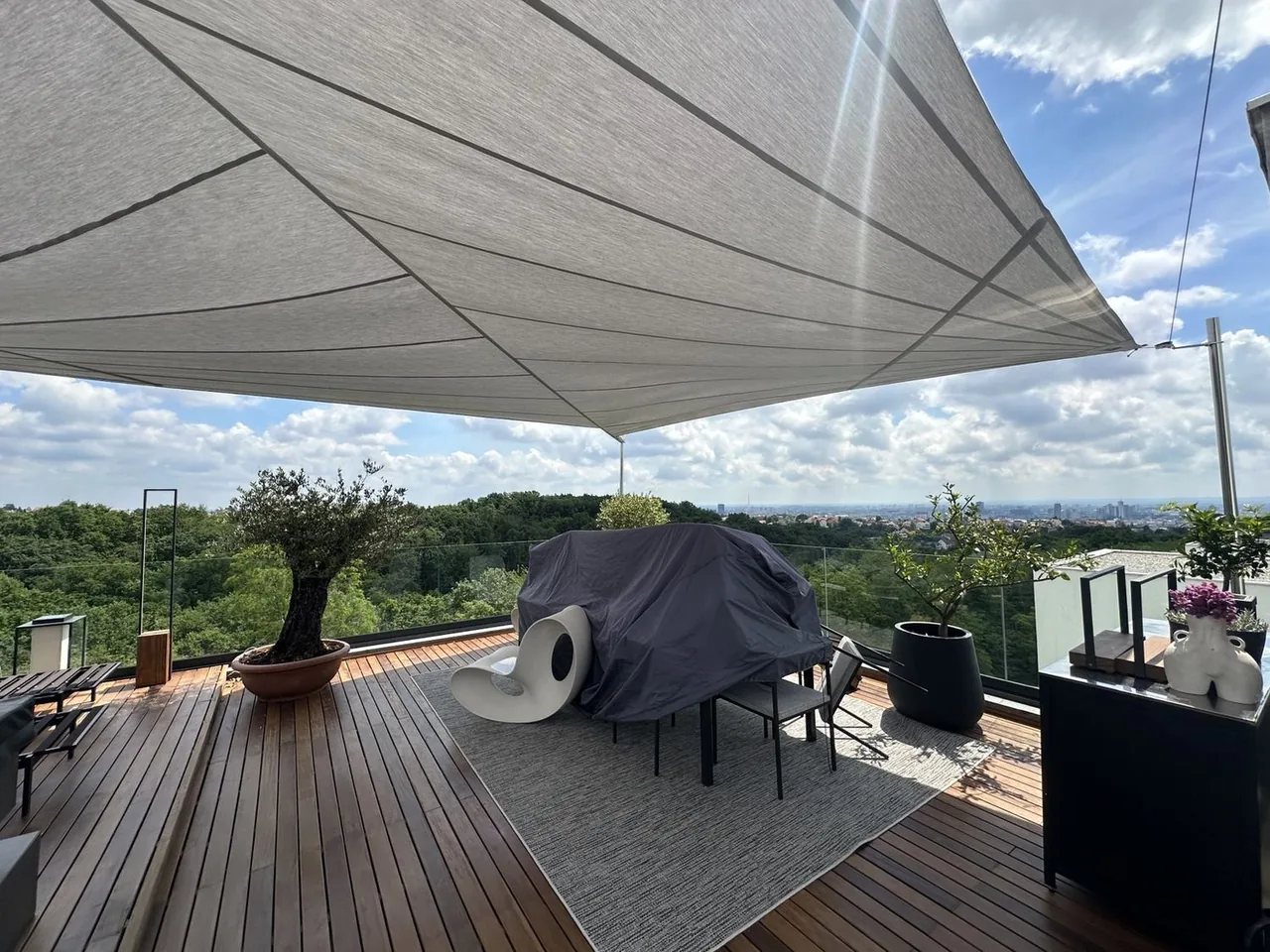 HTC-I retractable sail — Penthouse Jelenovac — Zagreb