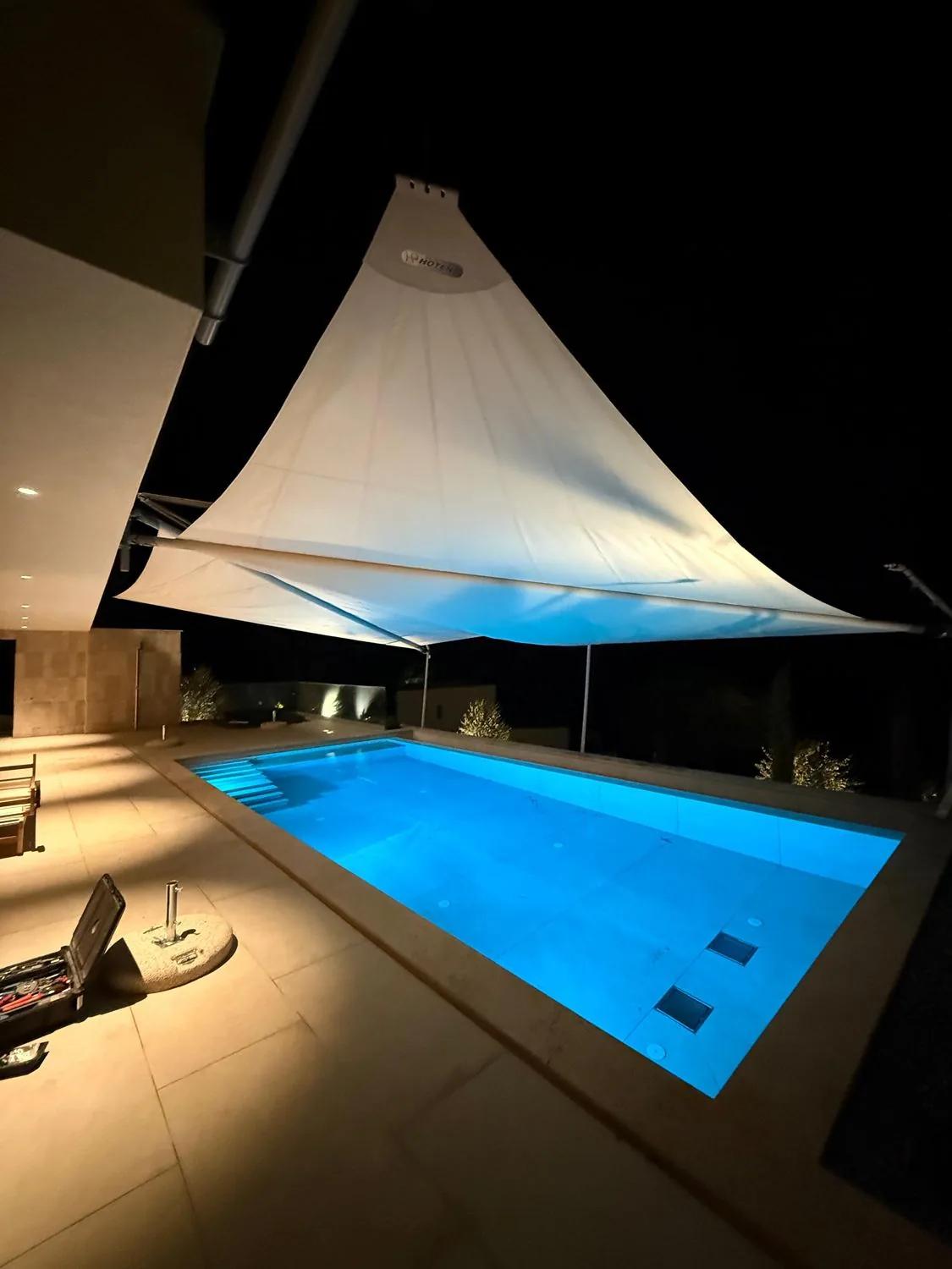 HTS-AL ×2 retractable sail — Private Villa — Dalmatia