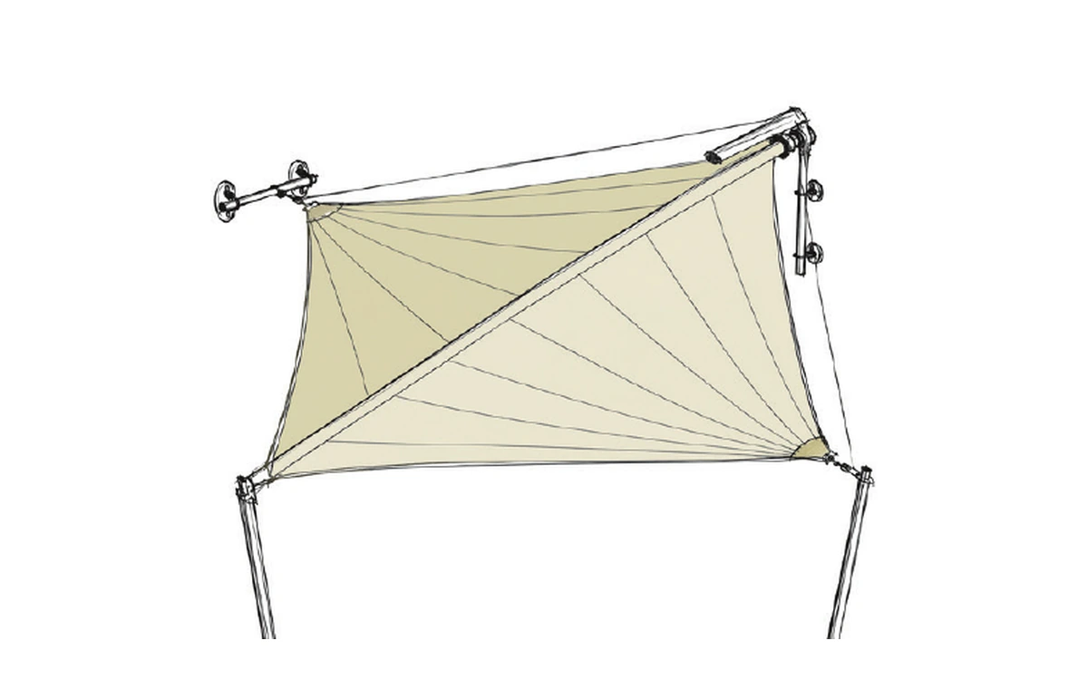 HTC I HOTEND retractable sail technical sketch